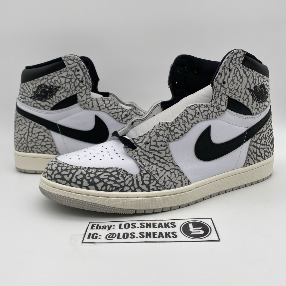 Size 12.5 - Air Jordan 1 Retro OG High White Cement (DZ5485-052)